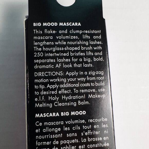 5/$20 Elf Big Mood Mascara Volumizing Pitch Black Full Size 0.3 fl oz NIB - Picture 9 of 12